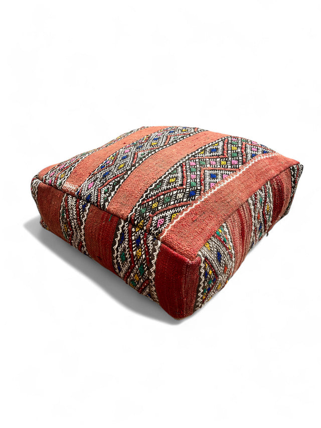 Vintage Bodenkissen , Sitzsack vor weißer Wand