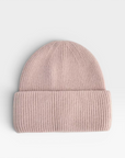 Die LEY! „Saha“-Mütze in Pastellgrün, im Unisex-Rippstrick-Stil mit umgeschlagenem Rand, abgebildet auf weißem Hintergrund.