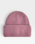 LEY! Wollmütze „Saha“ in Pink, mit breitem Umschlag, ideal als Beanie für Damen und Herren, vor weißem Hintergrund.