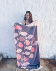 STRANDHANDTUCH - BADETUCH - 'RIVA' - NAVY/OPFF_WHITE