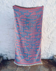 STRANDHANDTUCH - BADETUCH - 'RIVA' - CORAL/NAVY
