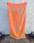 STRANDHANDTUCH - BADETUCH - 'RIVA' PEACH/GELB