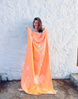 STRANDHANDTUCH - BADETUCH - 'RIVA' PEACH/GELB