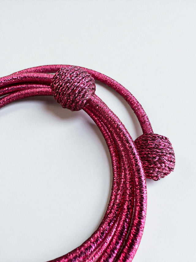 Armreif - Spirale - pink schimmernd