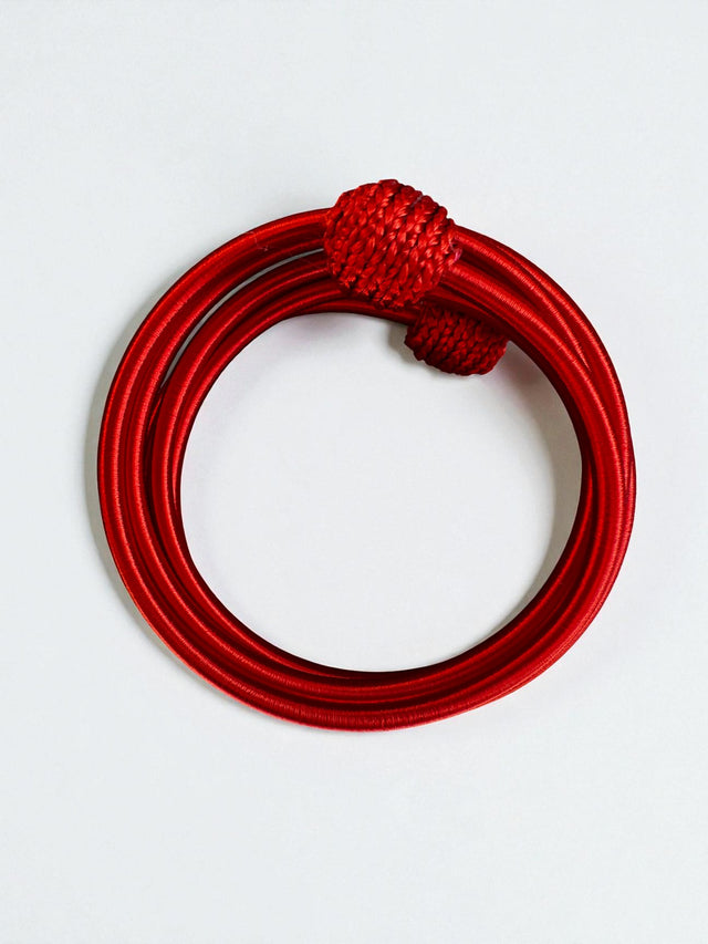 Armreif - Spirale - rot