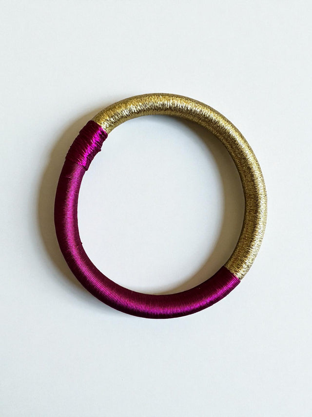 Armreif - aubergine-gold