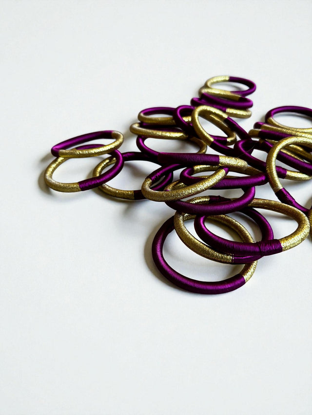 Armreif - aubergine-gold
