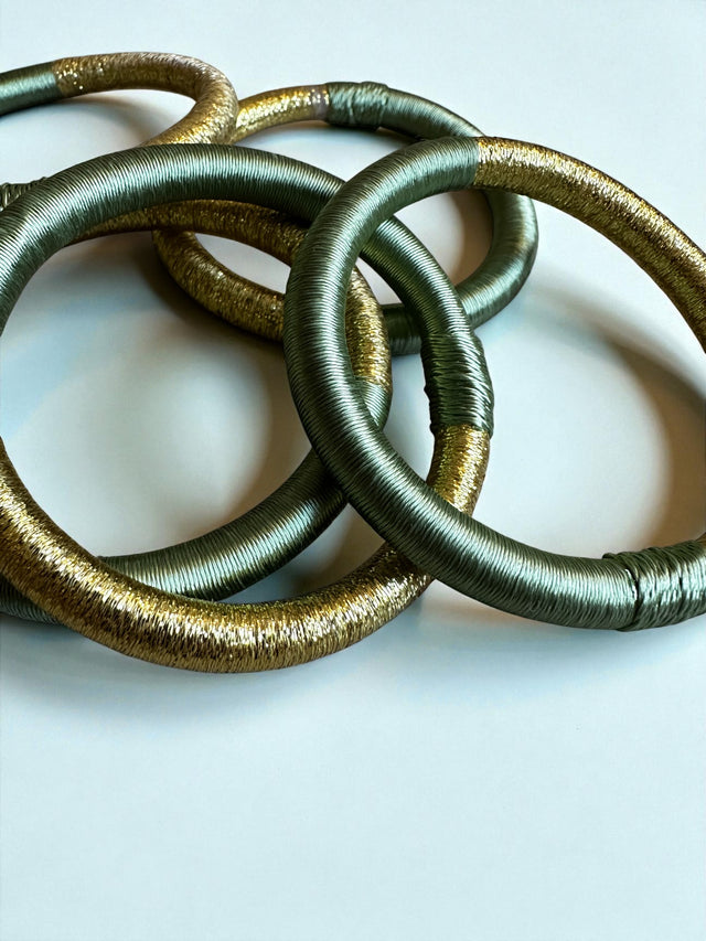 Armreif - Salbei-gold