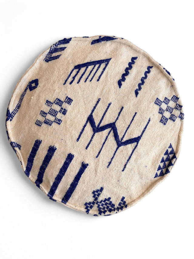 Bodenkissen Rund - Mila Blau I