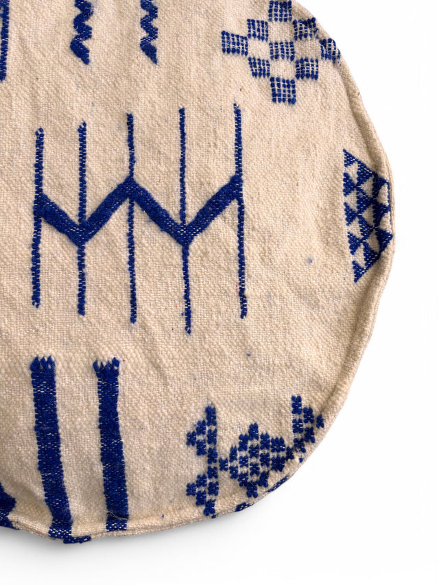 Bodenkissen Rund - Mila Blau I