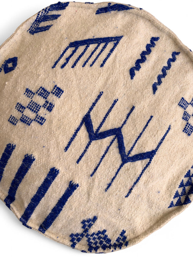 Bodenkissen Rund - Mila Blau I