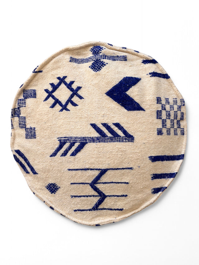 Bodenkissen Rund - Mila Blau III