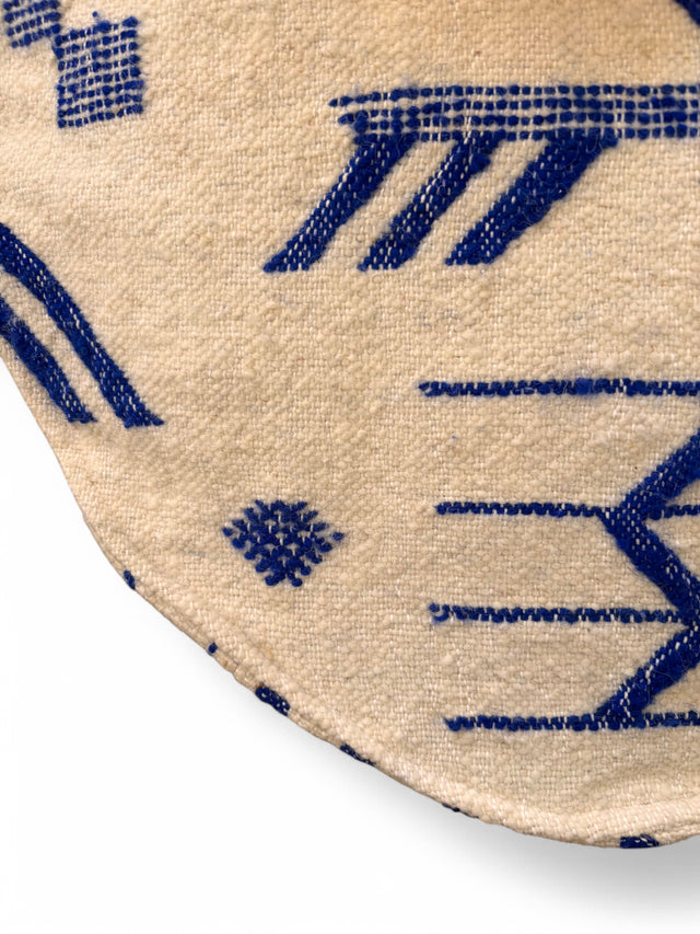 Bodenkissen Rund - Mila Blau III