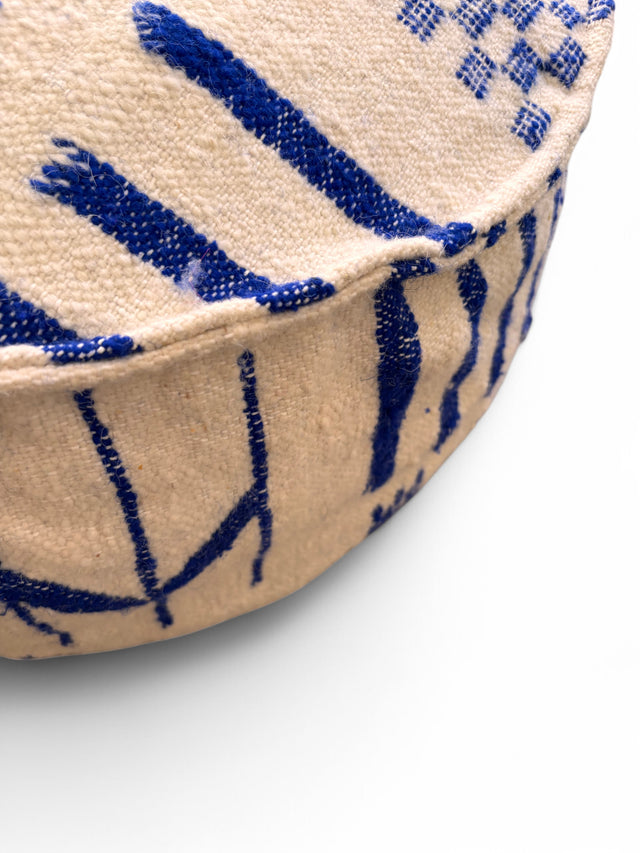 Bodenkissen Rund - Mila Blau III