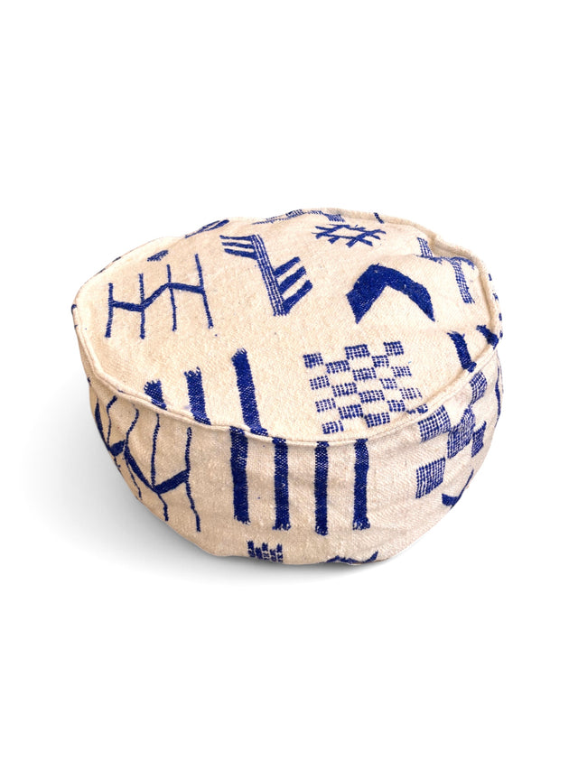 Bodenkissen Rund - Mila Blau III