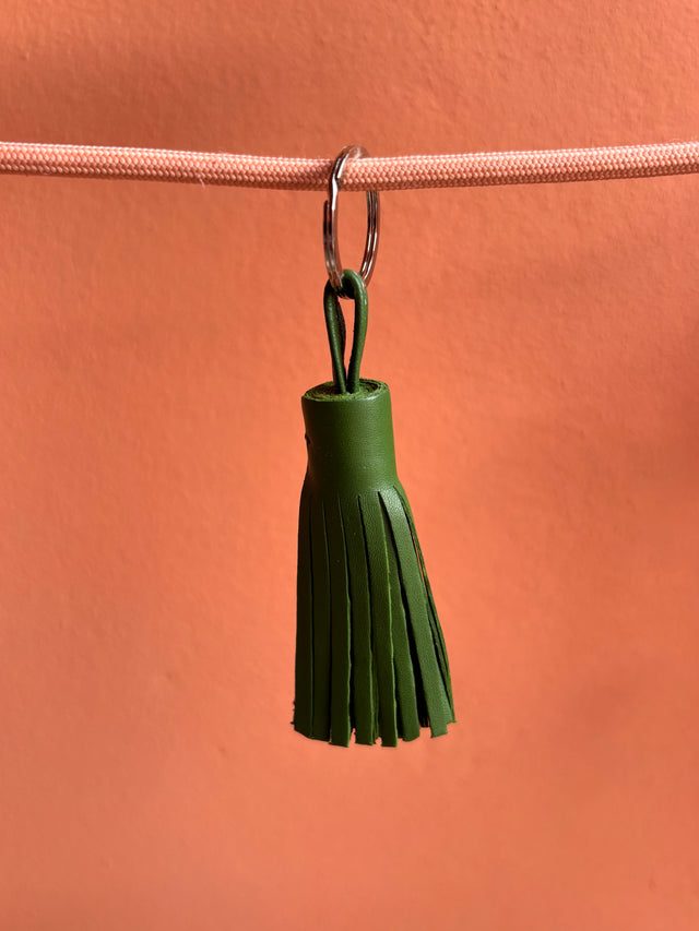 Leder-Schlüsselanhänger - grün