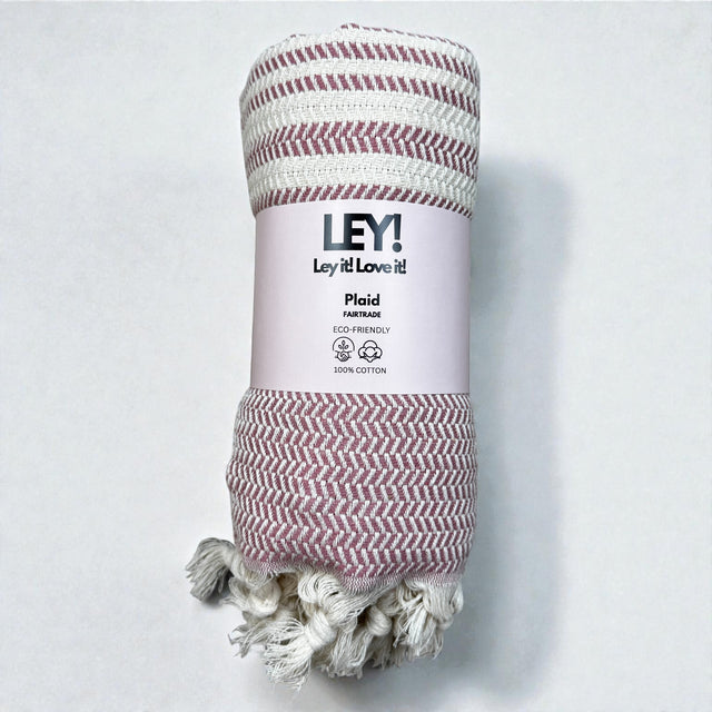 LEY! Plaid - Zickzack - Aubergine