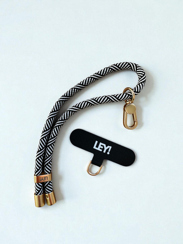 LEY! Schlüsselanhänger Schwarz-weiß