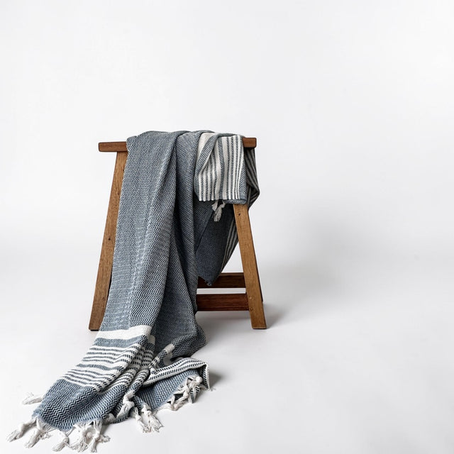 LEY! Plaid - Zickzack - Petrol