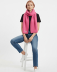 Merino-Wollschal 'NURA' - Pink