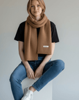 Merino-Wollschal 'NURA' - Sand