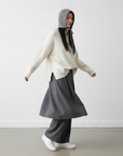Balaclava 'Alva' aus Wolle - Grau