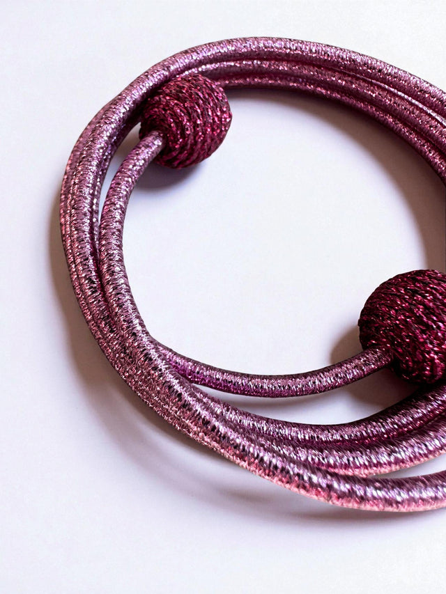 Armreif - Spirale - rosa schimmernd