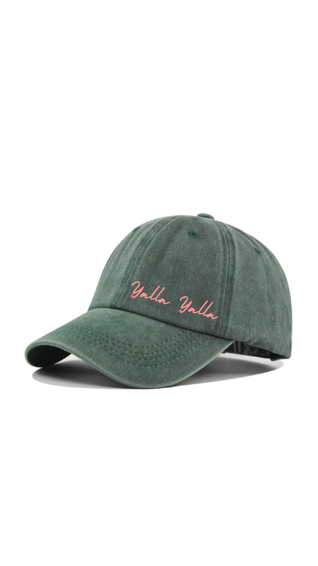Rosa LEY! „Love it“-Kappe, unisex, größenverstellbar, mit gesticktem Schriftzug auf der Vorderseite.