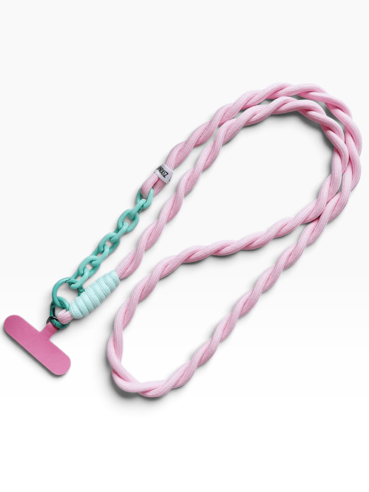 Lange Handykette 'LOLA' - Türkis-Rosa