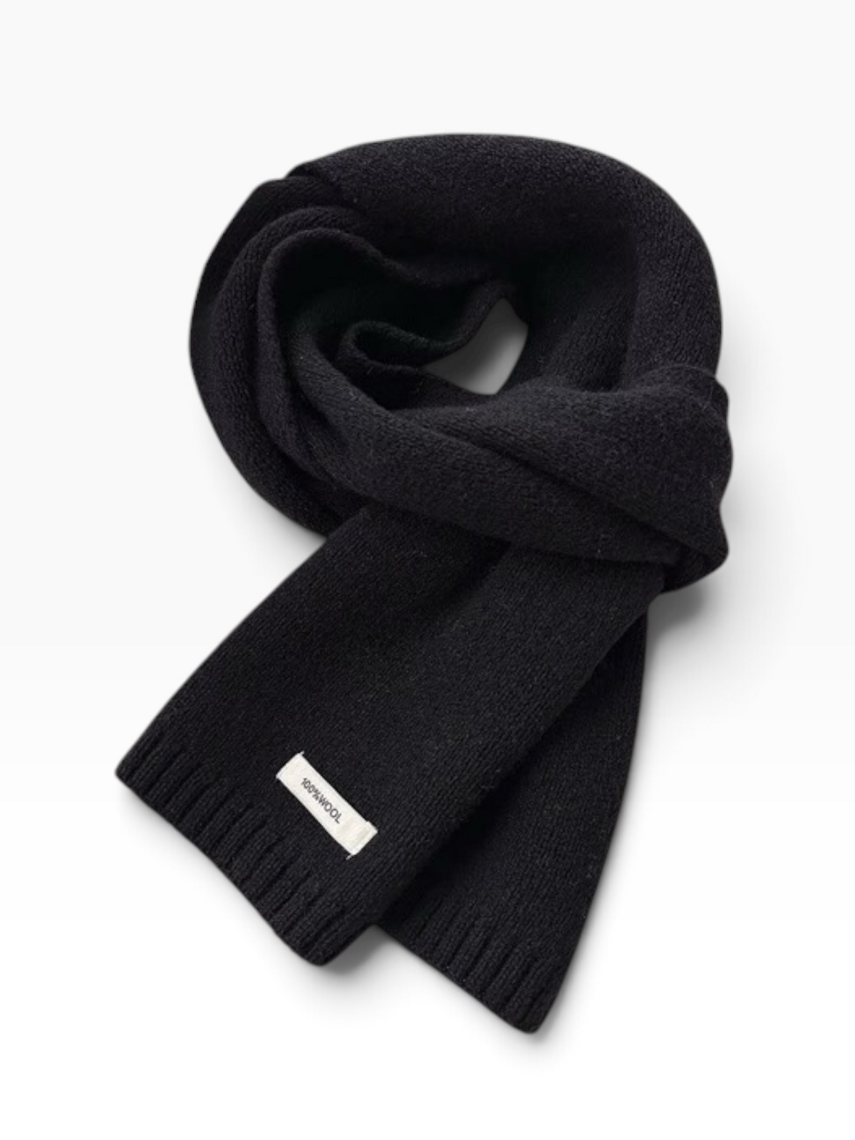Merino-Wollschal 'NURA' - Schwarz
