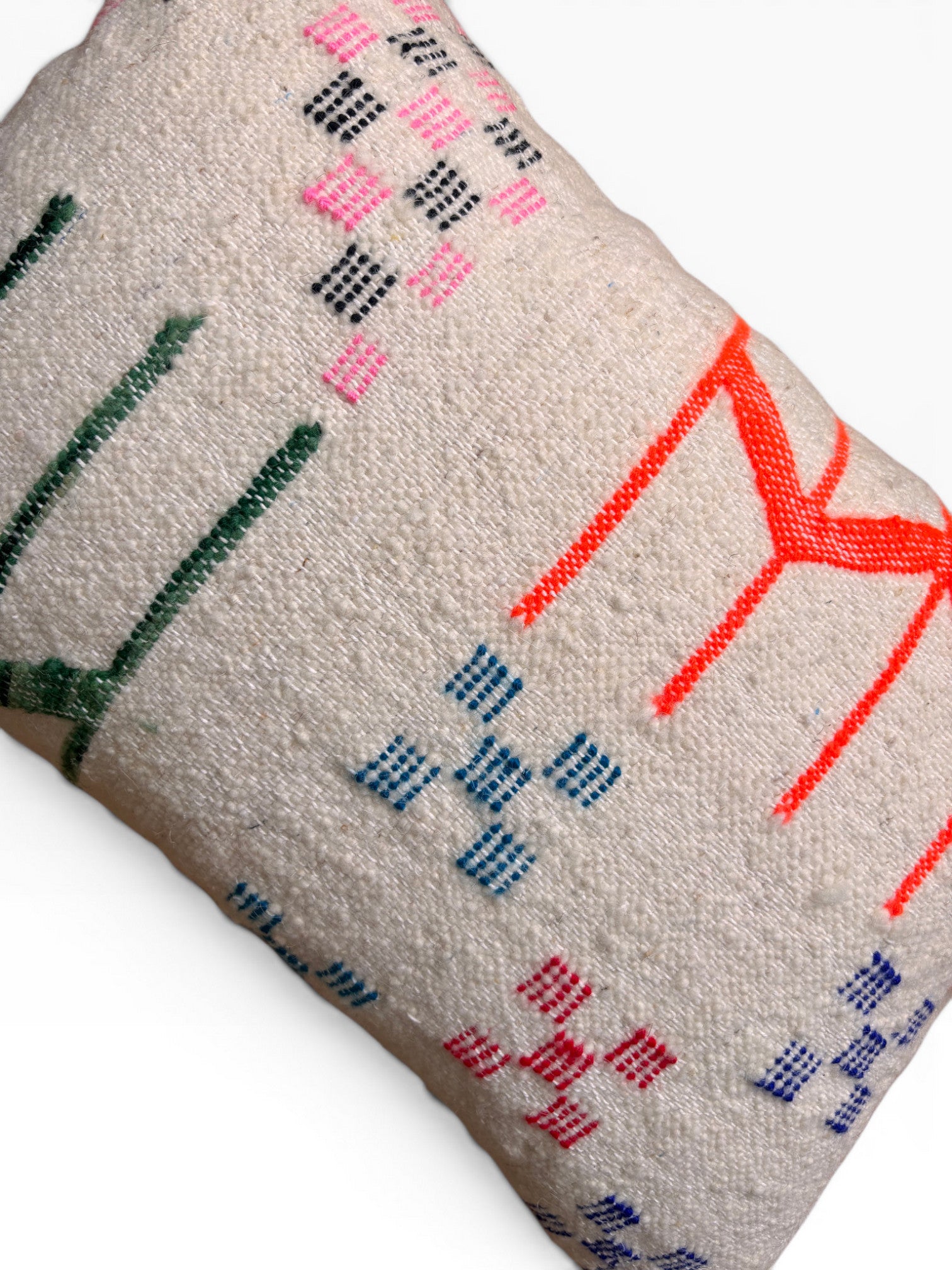 LEY! Kissen - Bunte Linie, 40x60 cm: Buntes, geometrisches Marrakesch-Muster aus Schurwolle, handgemacht von LEY!.