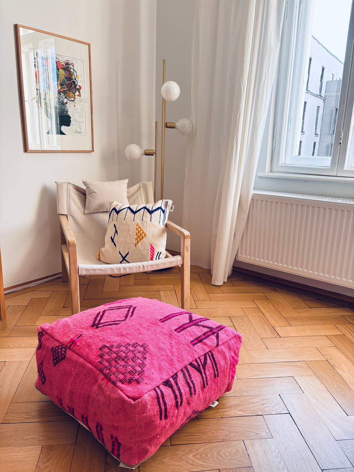 Bodenkissen - Colorful Line - Pink Edition