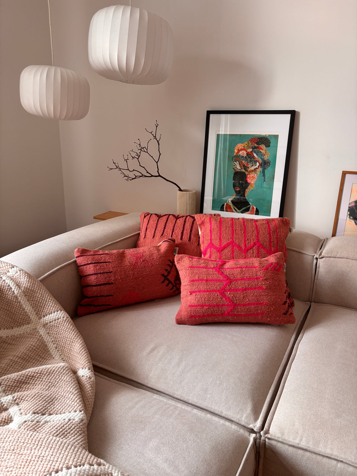 LEY! Kissen - Colorful Line - Terracotta Edition - 40 x 60