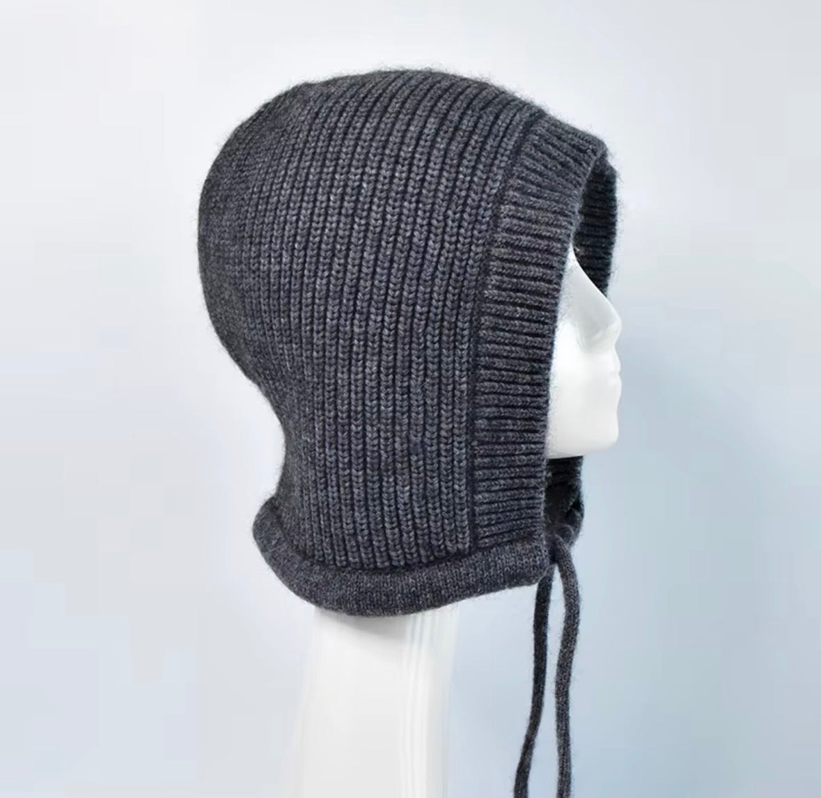 Balaclava 'Alva' aus Wolle - Dunkelgrau