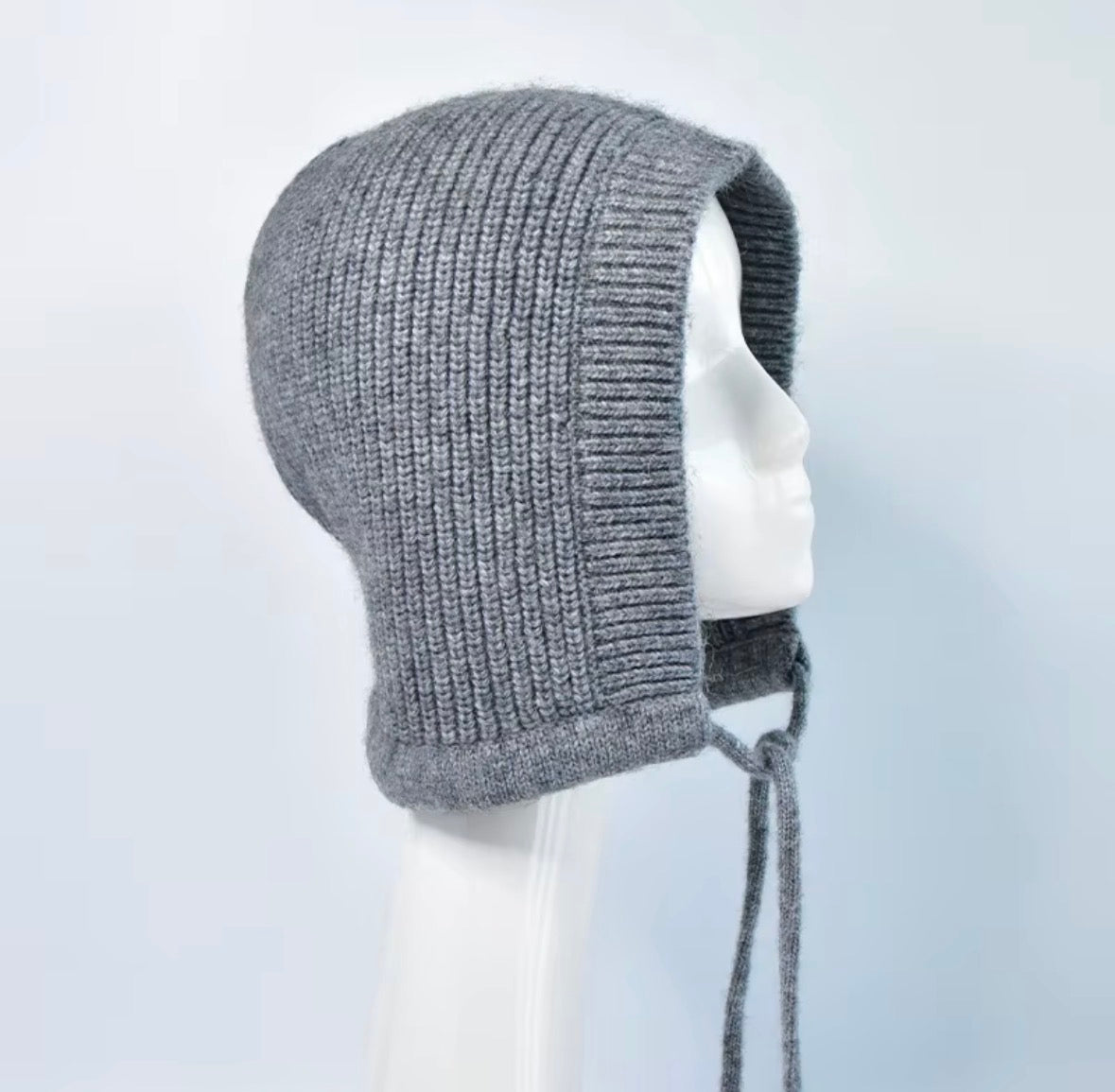 Balaclava 'Alva' aus Wolle - Grau