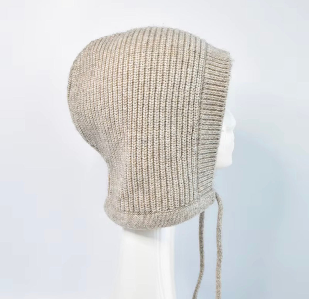 Balaclava 'Alva' aus Wolle - Beige