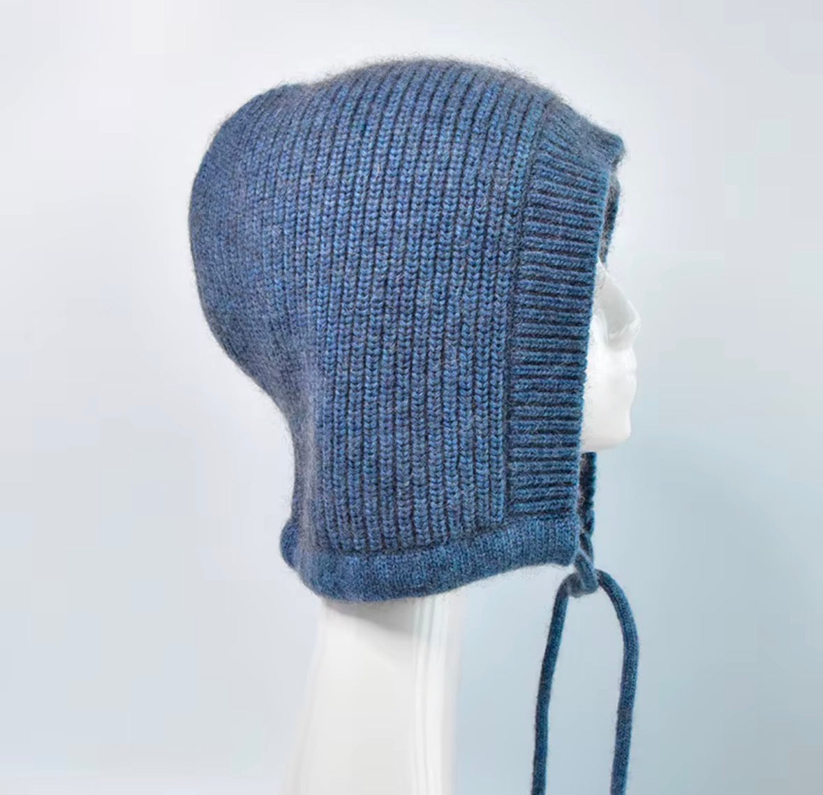 Balaclava 'Alva' aus Wolle - Blau