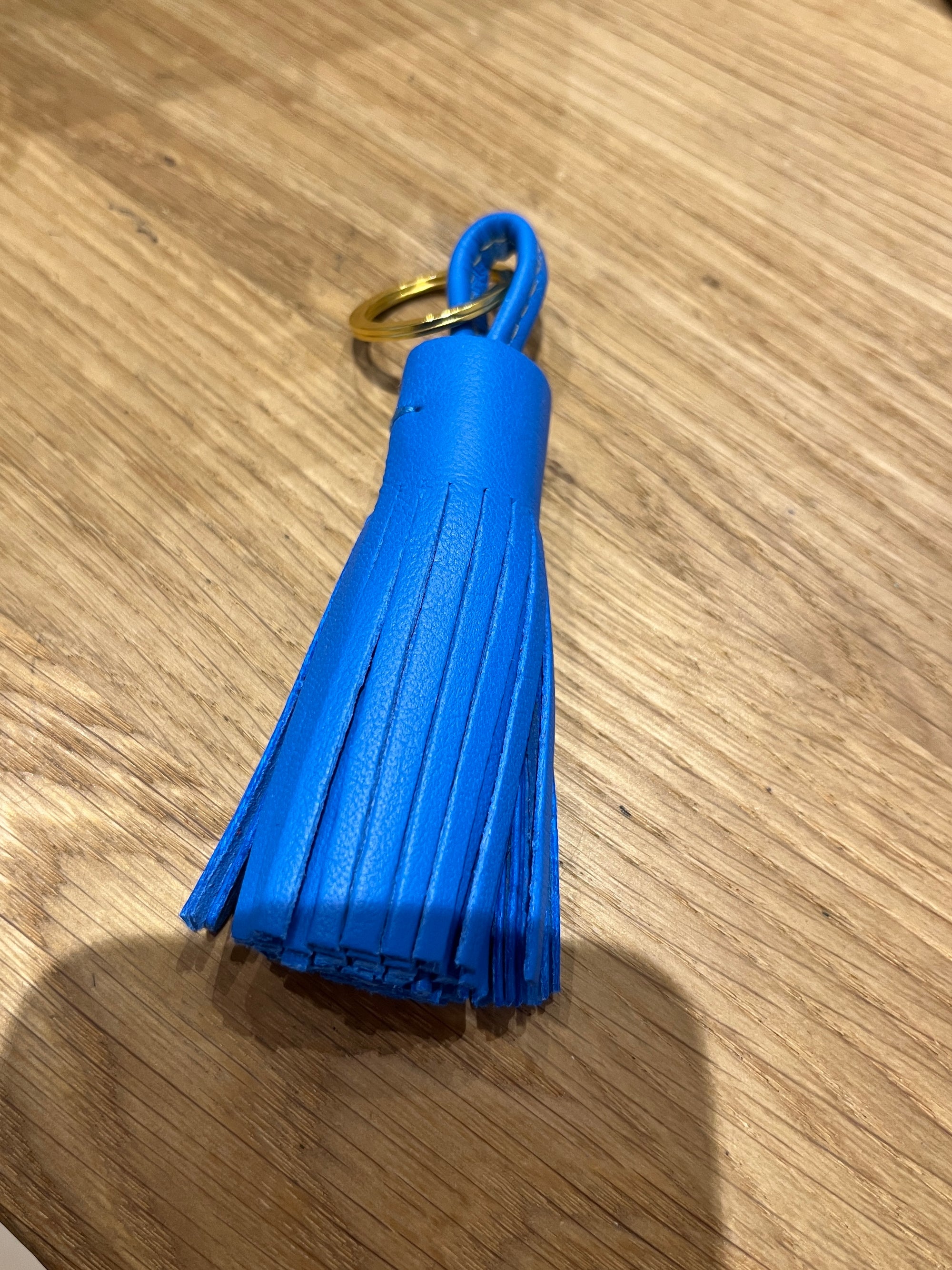 Leder-Schlüsselanhänger - "Mariyam" - blau