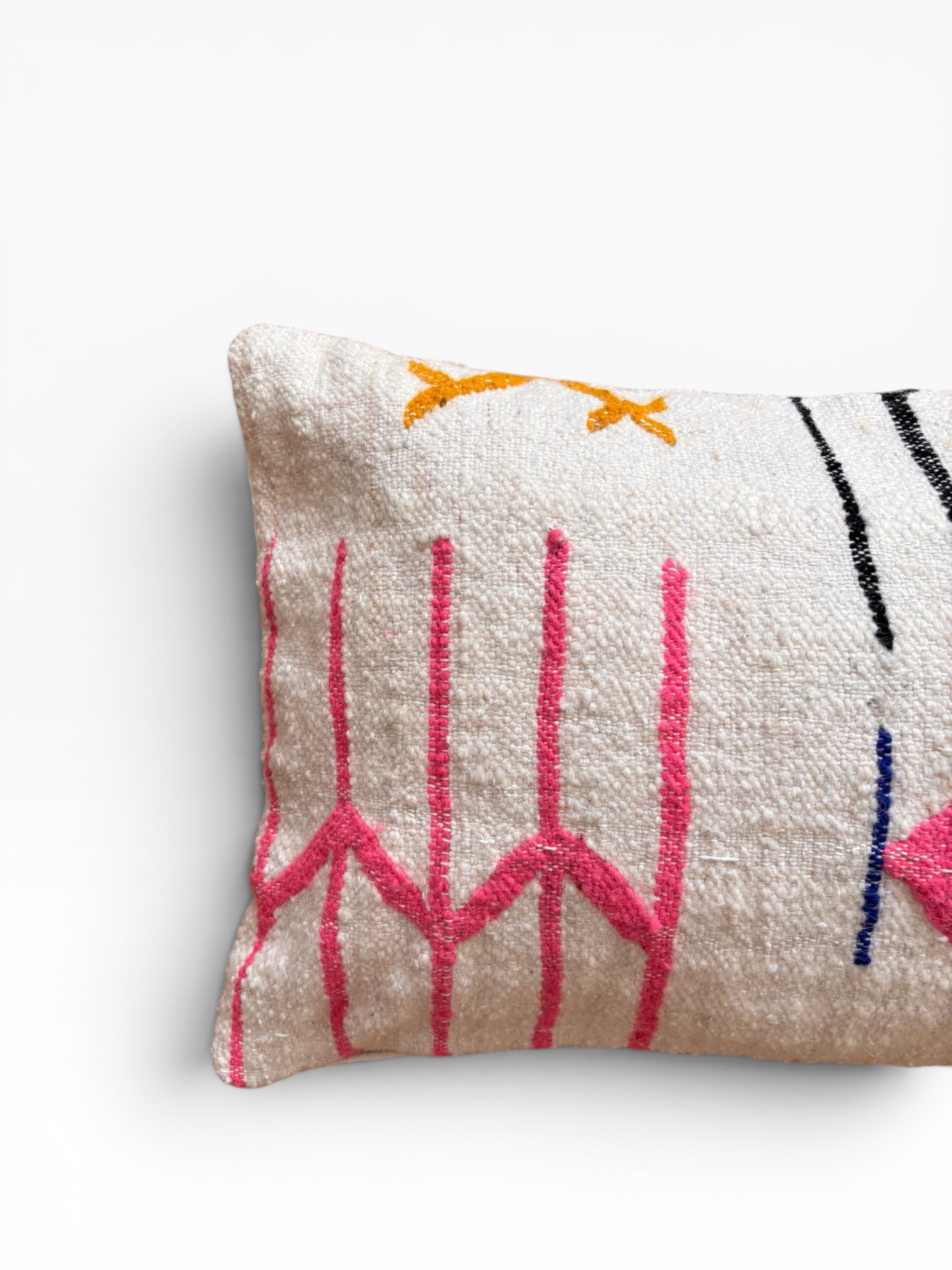 LEY! Kissen – Colorful Line: 40 x 60 Kissen aus Schurwolle mit strukturiertem Stoff und lebhaften Stickereien für einen handgefertigten Look.