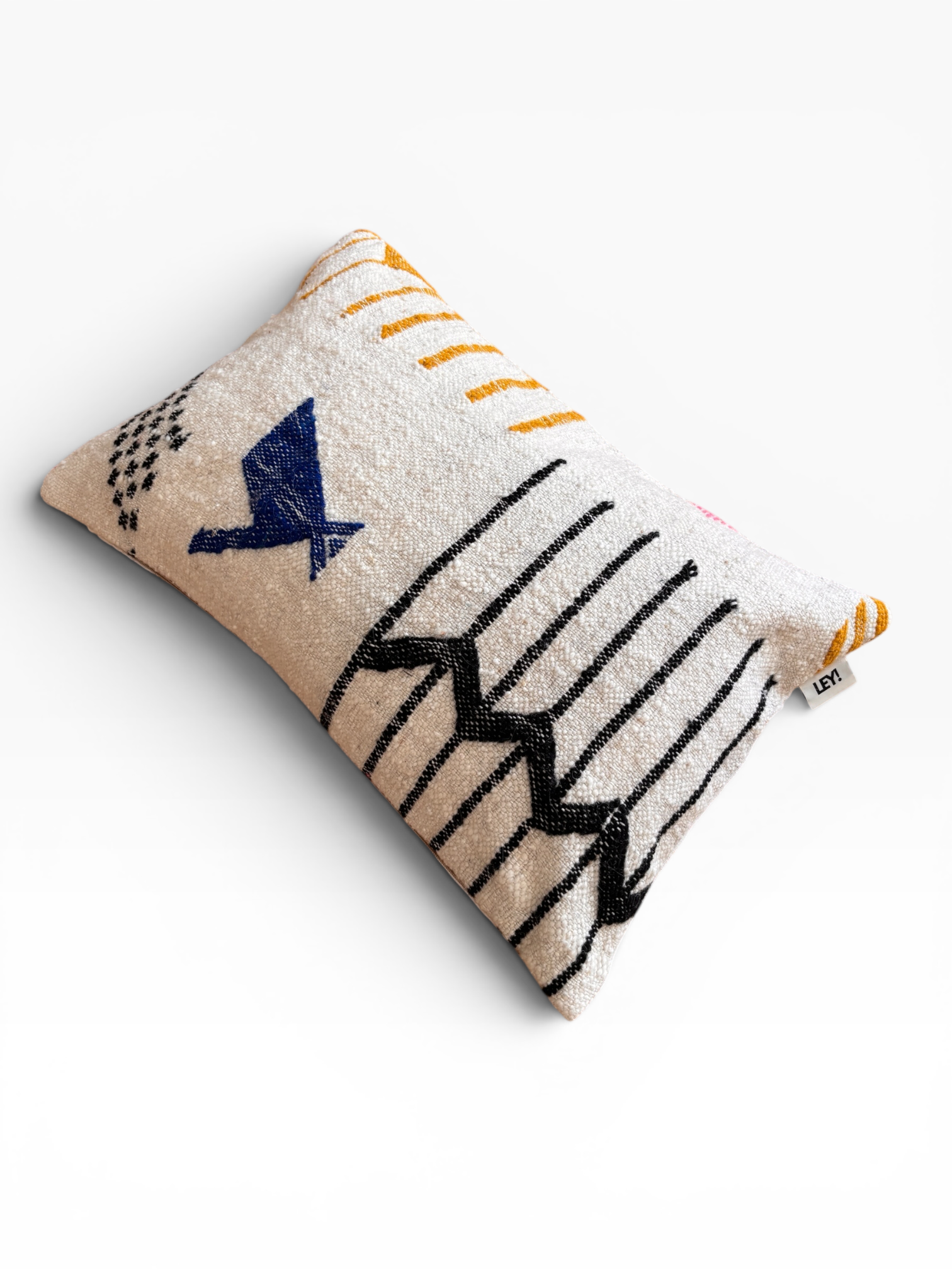 LEY! Kissen – Colorful Line 40 x 60 cm, geometrisches und abstraktes Design, buntes Wollkissen.