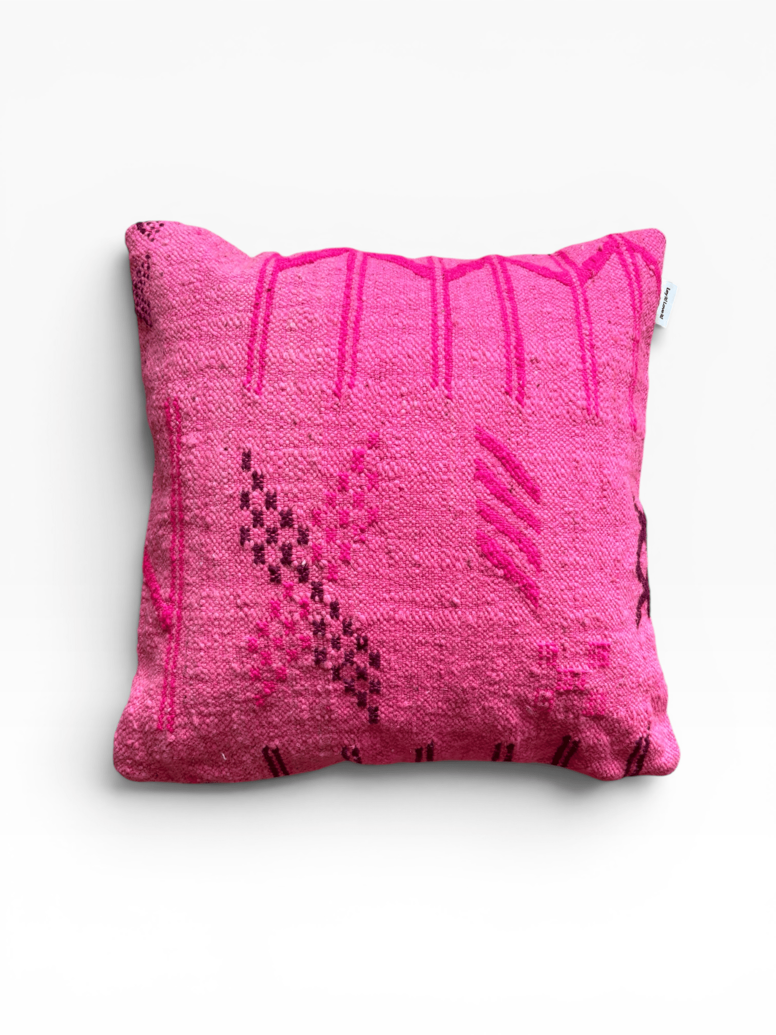 LEY! Kissen – Colorful Line Pink Edition, 50 x 50 cm, inspiriert von handgefertigten Designs aus Marrakesch.