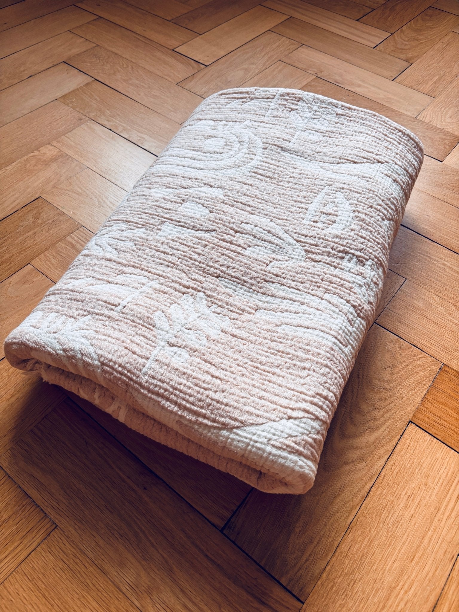 CALMA - Musselin Decke - Beige - 2,20 x 2,40 m