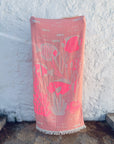 STRANDHANDTUCH - BADETUCH - 'RIVA' - PINK/ROSA