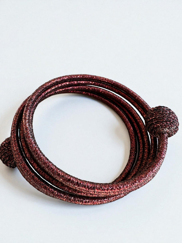 Armreif - Spirale - braun schimmernd