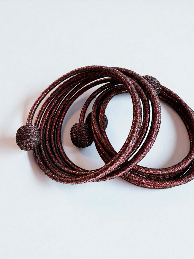 Armreif - Spirale - braun schimmernd