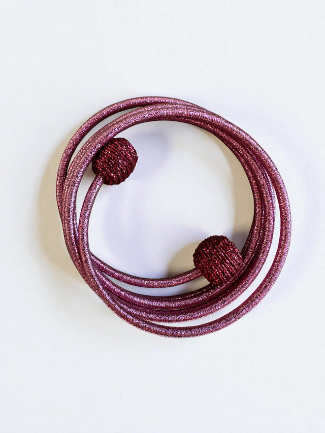 Armreif - Spirale - rosa schimmernd