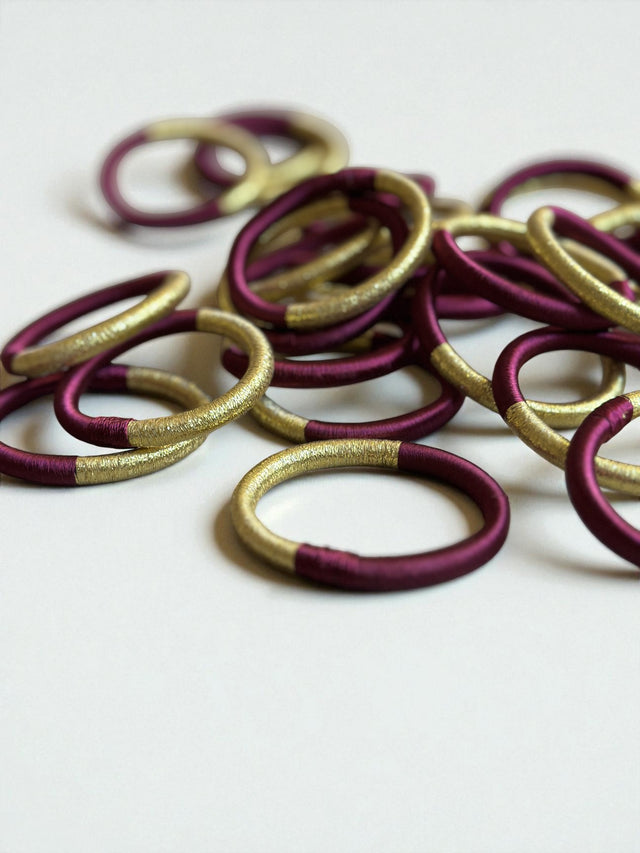 Armreif - burgunder-gold