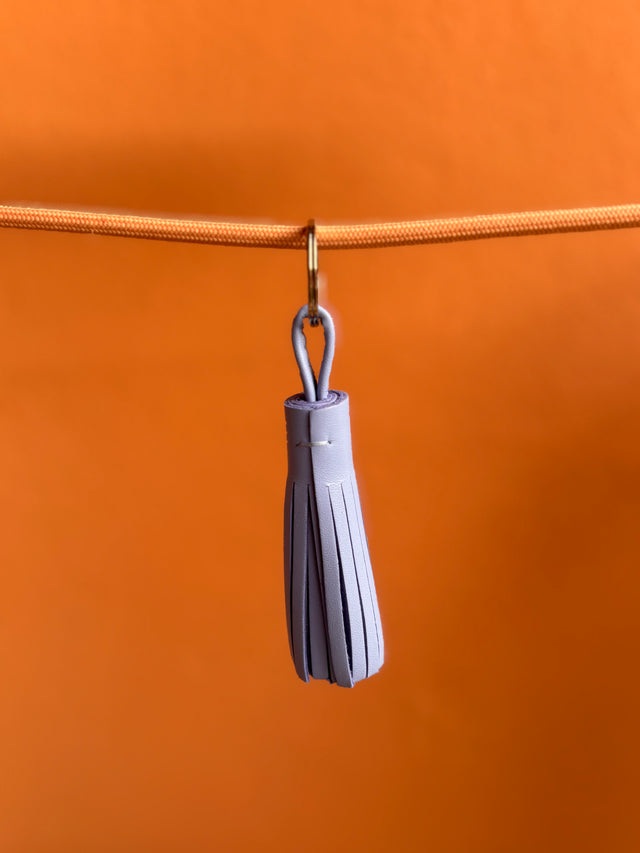 Leder-Schlüsselanhänger - lila