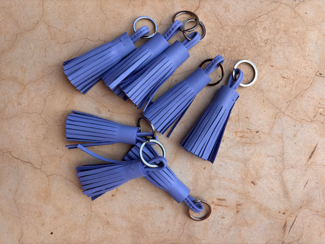 Leder-Schlüsselanhänger - lila