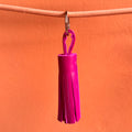 Leder-Schlüsselanhänger - magenta